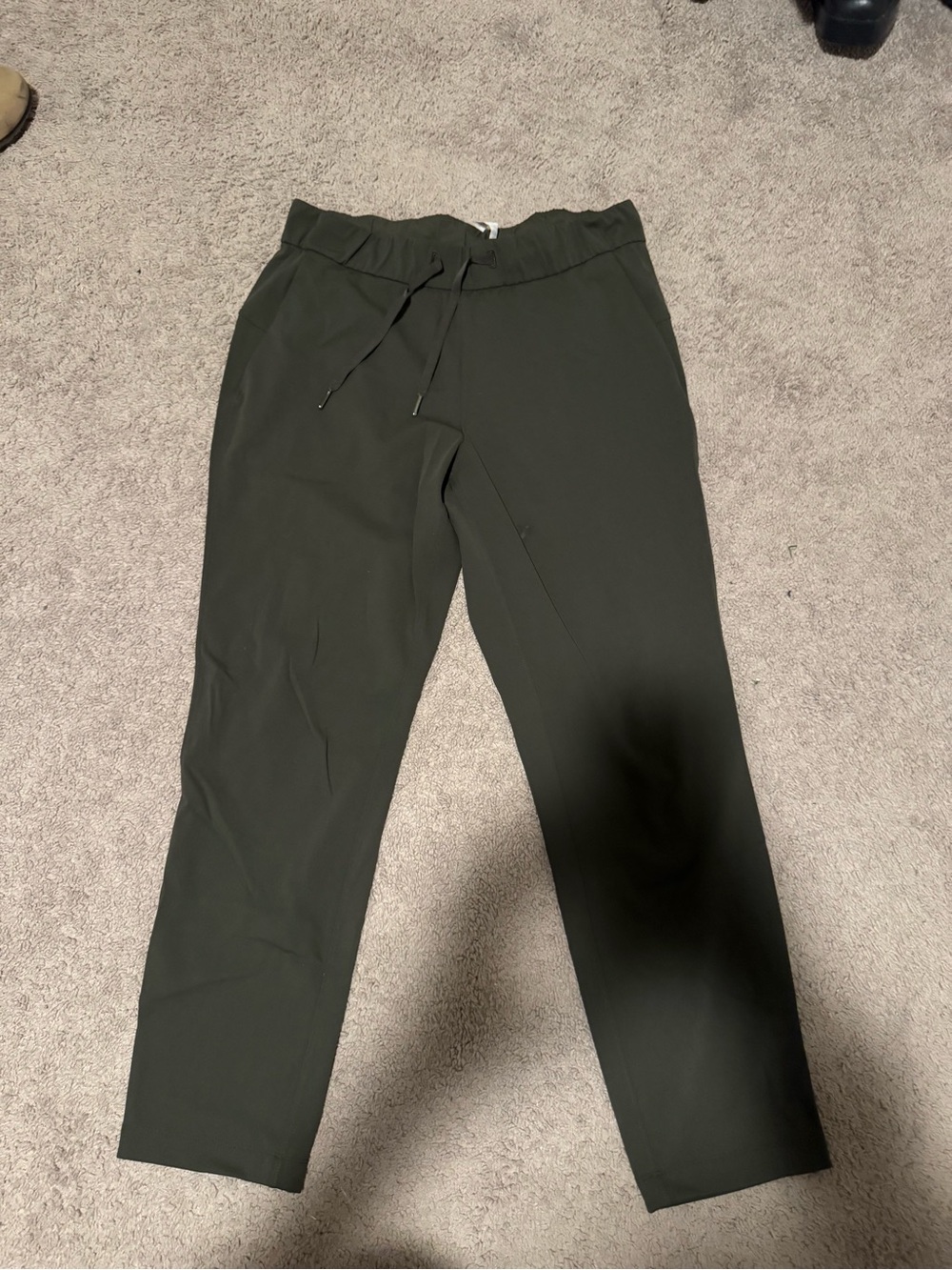 Olive Green Lululemon Drawstring Tapered Pants